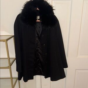 Tuckernuck Black Fur-Trimmed Women's Coat